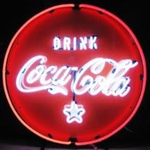 Neonetics 5CCRWC Coca-Cola and Coke Button Neon Sign, Red/White