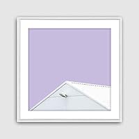 Framed Canvas Wall Art Geometric Building Canvas Prints Home Artwork Decoration for Living Room,Bedroom - 16x16 inches