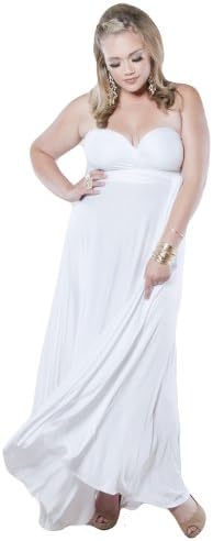Sealed With A Kiss Designs Plus Size Eternity Maxi Convertible Dress in White - Size 5X, White