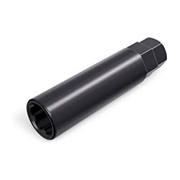 6 Point Spline Drive Tuner Socket Key Tool for Six-Spline Wheel Lock Lug Nuts - 17.6mm Inner Diameter - Compatible with 19mm (3/4) and 21mm (13/16) Replacement Hex Socket - 1pc