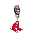 Boston Red Sox Logo Charm Fits Most Bracelet Lines Including Pandora, Brighton, Chamilia, Troll, Biagi, Zable, Kera, Personality, Reflections, Silverado and More ...