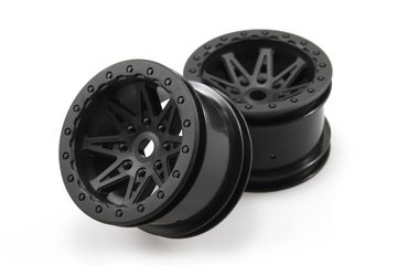 Axial Racing #AX08135 2.2 Raceline Renegade Wheels - 41mm Wide Black (2 Pcs) for Axial Wraith, SCX10