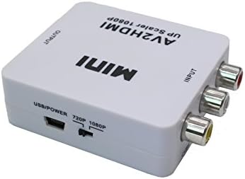 Mini RCACVS 3 RCA Composite Video AV to HDMI Converter for TV/PC/PS3/Blue-Ray DVD