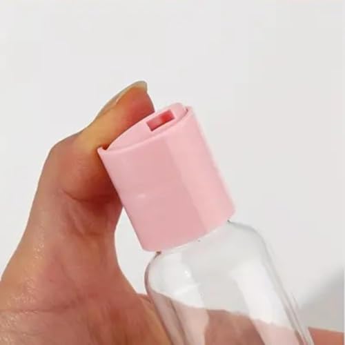 Frascos para Viagem Kit 9 Peças com Estojo Transparente Ideal para Shampoo Condicionador Sabonte Líquido Cremes Hidratante com Funil para Encher Recipientes Cosméticos (Branco)
