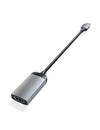 Satechi Adaptador Aluminio Type-C a HDMI 4 K 60 Hz apoya Thunderbolt 3, MacBook, Chromebook, Dell, Samsung S8 y más, Gris espacial
