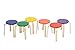 ECR4Kids Bentwood Stackable Stools, Classroom Furniture, Assorted, 6-Piece