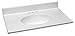 Design House 551333 31X19-Inch Marble Vanity Top with Bowl,White
