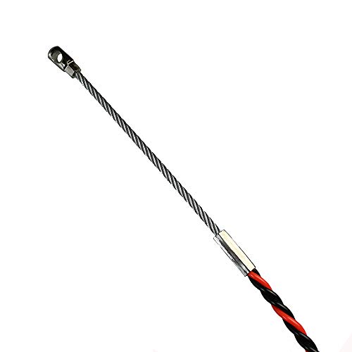 StartFine Fish Tape Wire Puller Through Wall Wire Threader Fish Cable plus Fish Cable Fastener with Steel rope 6MM 82 ft