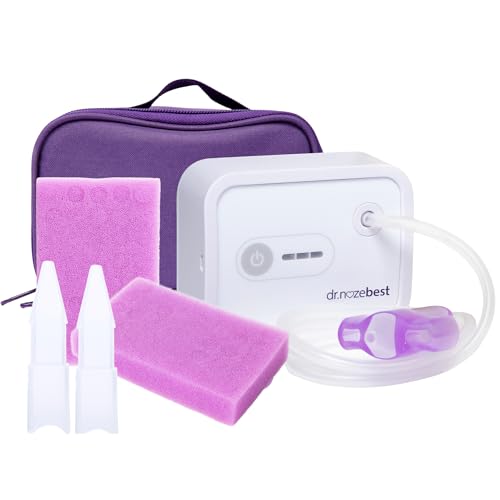 Dr. Noze Best Multi-Child Family Bundle | NozeBot Nasal Aspirator, 80 Filters, 2 Newborn Nosepieces & Travel Bag | Baby Registry Essential for Families