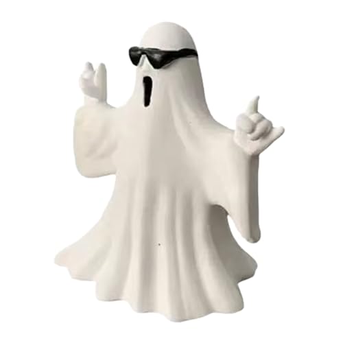 Ghosts Of Halloween Middle Finger Ghost Ornament Spooky Funny Table Ornament For Prank Party Bedroom Ghost Decorations Novelty Gift For Teens And Adults Halloween Humor Prop