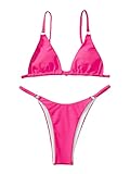MakeMeChic Women's Triangle Bikini Set 2 Piece