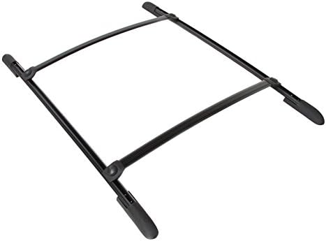 DynaSport DS5345-B Black 53" x 45" 75 lb Capacity Drill-in Installation Roof Rack Kit (Complete Ready-To-Install)
