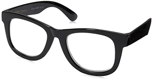 Betsey Johnson womens Thea Blue Light Glasses Reading Glasses, Shiny Black, 142…