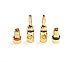WGGE WG-3334 24k Gold Plated Banana Plugs or Connectors (Open Screw Type) (6 Pairs (12 Plugs))