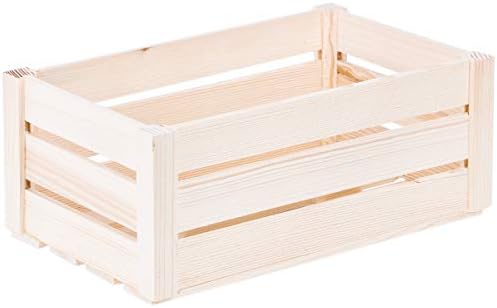 Caja de Madera (4,5 L, 28,5 x 17,5 x 12,5 cm), Color Claro: Amazon.es: Hogar