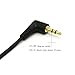 RIIPOO Coiled 3.5mm Jack Audio Cable 5 Feet 90 Degree Angle 3 Pole TRS 3.5mm Male to Female Stereo Jack Audio Extension Coiled Cable (Golden Plated)