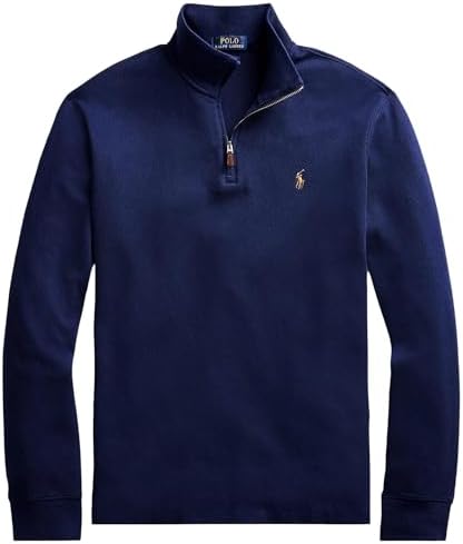 POLO RALPH LAUREN Men's Half Zip French Rib Cotton Pullover