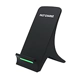 IVSO Fast Wireless Charger Dual-Coil Qi Wireless Charge Stand for Samsung Galaxy S8/S7/S7 Edge/Note 5 - Compatible with All Standard Qi-Enabled Devices (Black)