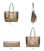 SIFINI Women Tote Bag Tassels Faux Leather Bags Simple Shoulder Handbag with Fashion Small Wristlet Purses