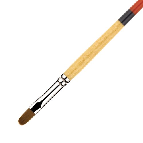 Princeton Snap! 9650FB-8 Taklon Filbert 8 Snap Brush, Size 8, Gold