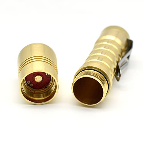 ReyLight Pineapple V3 Solid Brass AA/14500 Custom EDC Flashlight with