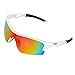O2O Polarized Sports Sunglasses for Women Men Teens Youth Biking Running Golf Unbreakable Frame (White)