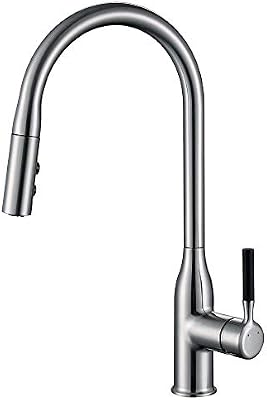 Turs High Arc Pull Out Kitchen Faucet Black Single Lever Kitchen