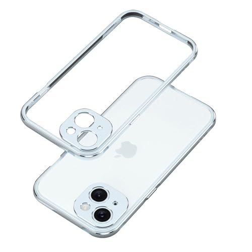qichenlu Coque de jeu ultra fine avec cadre en aluminium pour iPhone 15 - Bleu - En alliage d'aluminium aéronautique - Intérieur en éponge - Avec coque de protection pour appareil photo et film