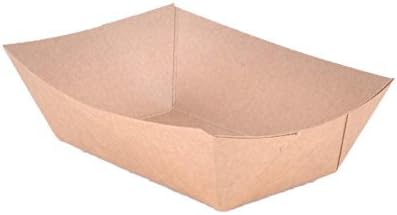Paper food Tray Made From ECO - Friendly Kraft Paperboard, Great For Picnics, Carnivals, And More! Holds Nachos, Fries, Hot Corn Dogs, Etc. (250, 1lb)
