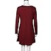 Sexy Party Dress,Hemlock Women Long Sleeve Dress Short Evening Dress (XL, Wine)