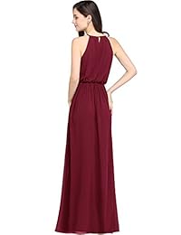 Babyonlinedress, vestido largo de gasa estilo halter, formal e informal, de noche, para mujer