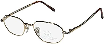 Paolo Gucci 8106 Mens/Womens Designer Full-rim Eyeglasses/Glasses (50-19-140, Gold / Silver)