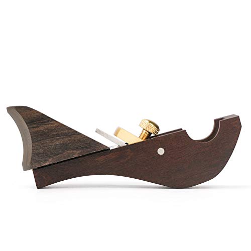 Ebony Hand Plane, 1/2 inch Blade Width EnPoint Woodworking Block Plane with High-Carbon Steel Blade Curved Hand Block Plane Craftsman Hand Tool for Surface Smooth Trimming Violin Viola Cello Guitar - Thumbnail 3