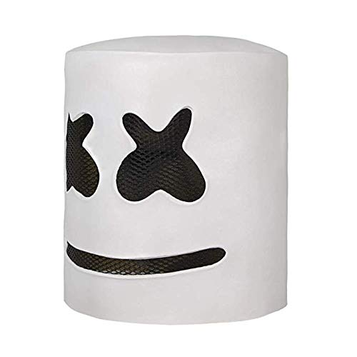Demi Sharky DJ Marshmello Helmet/Marshmellow mask for Kids＆Adult/Latex Marshmello Mask for Music,Party etc