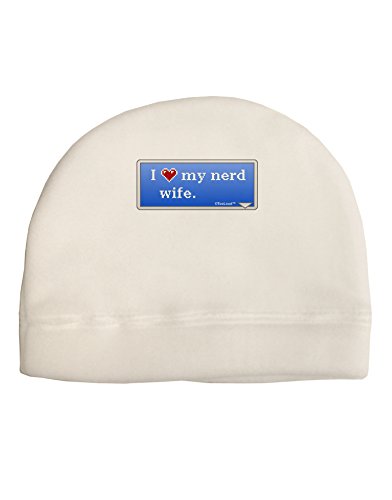 TooLoud I Heart My Nerd Wife - Retro Adult Fleece Beanie Cap Hat