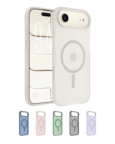 Belkin SheerForce Grip MagSafe Compatible iPhone Air Case with Slim Design & Anti-Slip Side Lines - Magnetic, Transparent, & Shockproof Protective iPhone Case - Sand