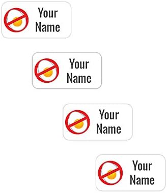 Kids Labels Peel & Stick Waterproof, Durable Personalized Stick-on Clothing Name Labels - 112 Clothing Labels Allergy - No Eggs Design