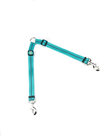 DCbark Double Dog Leash Coupler, Two Dog Adjustable Length Dog Lead, Premium Quality Leash Coupler for 2 Dogs