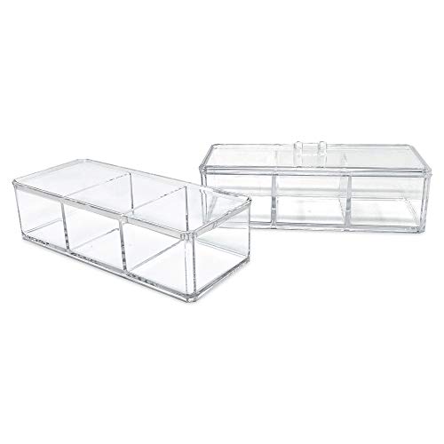 Isaac Jacobs Clear Acrylic Rectangular Stackable