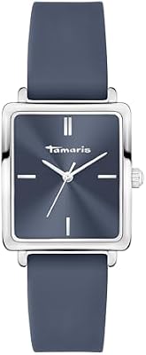 Damenuhr - Rund - Silber - 30 mm - Elegante Damenuhr aus Metall mit Quarzwerk am Silikonband - Analoge Armbanduhr - 3 ATM wasserdicht - Kratzfest