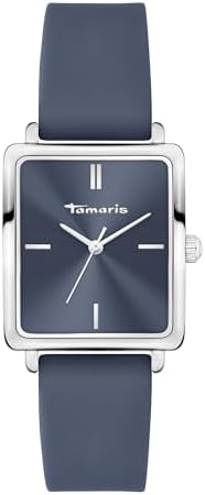Damenuhr - Rund - Silber - 30 mm - Elegante Damenuhr aus Metall mit Quarzwerk am Silikonband - Analoge Armbanduhr - 3 ATM wasserdicht - Kratzfest