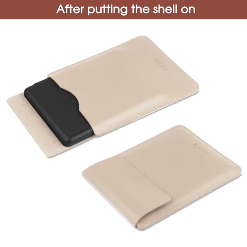 HoYiXi Universal Sleeve Case for 6-inch Kindle/Kobo/Voyaga/Lenovo/Pocketbook/Tolino E-Book E-Reader Lightweight Leather Sleeve Bag Pouch for 6-inch E-Book, White