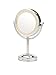 Conair Double-Sided Battery Operated Lighted Makeup Mirror - Lighted Vanity Makeup Mirror; 1x/5x magnification; Polished Chrome Finish