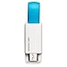 Urbo Short Micro USB Cable for Charging Mobile Phones (Blue) - Keyring/Keychain Design - Handy, Portable and Travel Friendly - Easy to Carry, Impossible to Forget