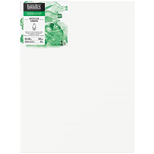 Liquitex 418060080 Recycled Stretcher Frame, Made from 100% Recycled Plastic, high-Quality Canvas with 565 g/m², FSC, Triple Primed for Oil and Acrylic Paints, deep Edge 60 x 80 cm