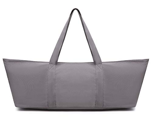 ELENTURE Full-Zip Extra Large Yoga Mat Tote Bag with Multi-Functional Storage Pockets for Sports Gym Pilates (Dark Grey)
