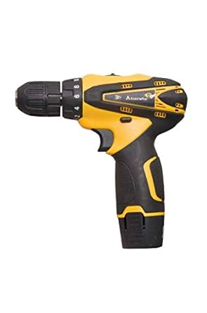 DAIVE Multi-Function Hard Plastic Cordless 12V Drill Machine ( Black , Yellow)