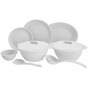 Signoraware Round Dinner Set, 31-Pieces, White