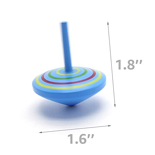 C-pop Multicolor Wooden Spinning Top Toy, Kids Novelty Wooden Colorful Gyroscopes Toy, Assorted Standard Tops Flip Tops, Kindergarten Education Toys, 10 Pack