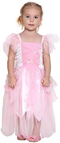 Girls Princess Fairy Wings Tutu Long Dress Birthday Party Costume Halloween
